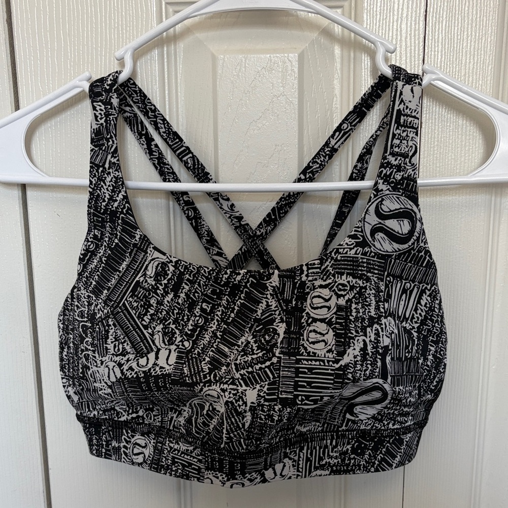 Lululemon Athletica Monochrome Graphic Energy Bra